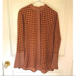 Lafayette 148 New York Silk Long Sleeve Blouse